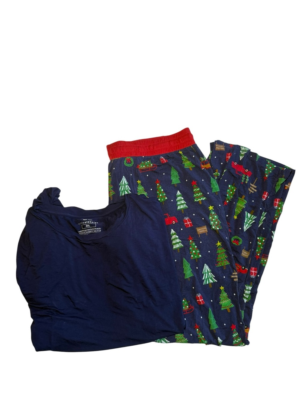 Little Sleepies Christmas Tree Traffic Pajama Set Mens